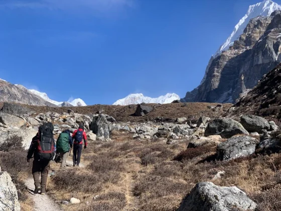 Rocky Path towards Kanchenjunga Basecamp