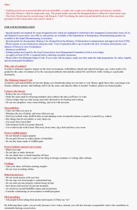 Official trekking permit rules and regulations notice for trekkers in Nepal