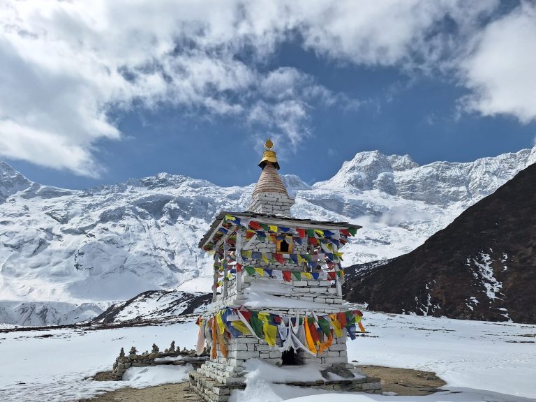 Pungen Gompa monastery along the Short Manaslu Circuit Trek in Nepal.